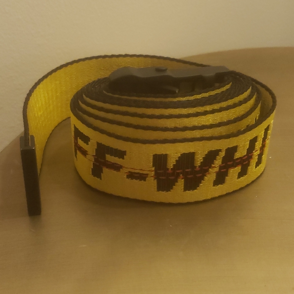 Off-white industrial logo belt